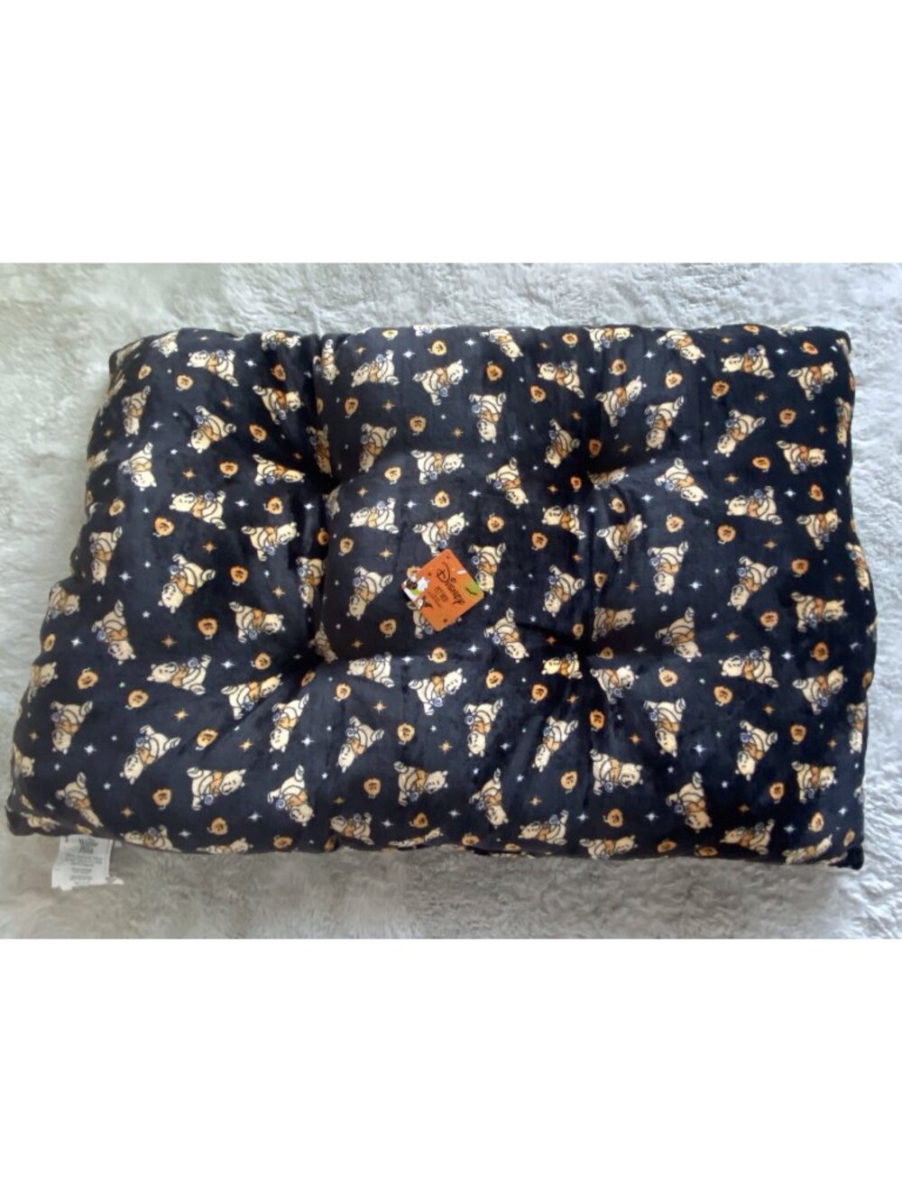 Disney Winnie The Pooh Halloween Pumpkins Dog Pet Bed Soft 36” X 26” Black NEW